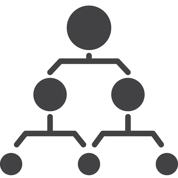 Chart Hierarchical Organization Icon — Vector de stock