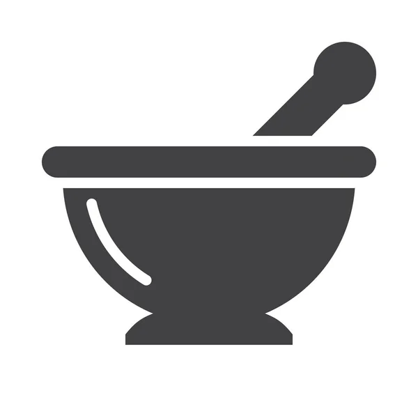 Skål Matlagning Murbruk Ikon Kategorin Mat Dryck — Stock vektor