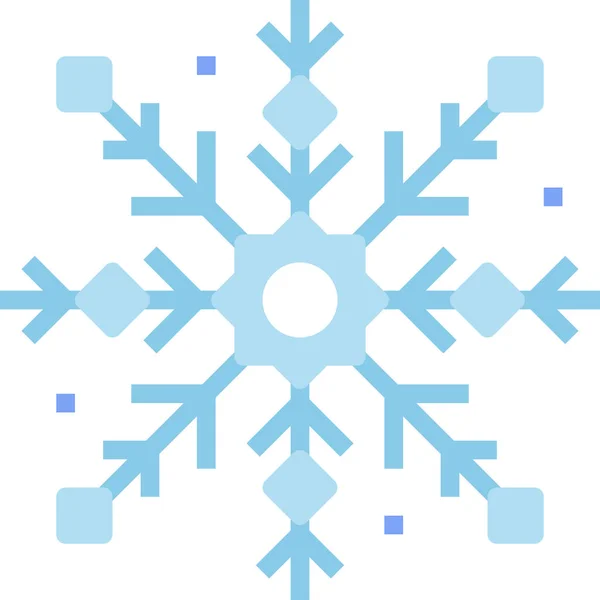 Navidad Frost0A Icono Naturaleza Estilo Plano — Vector de stock