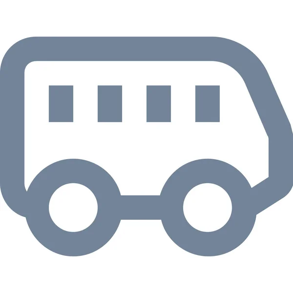 Auto Bus Coche Icono Estilo Esquema — Vector de stock