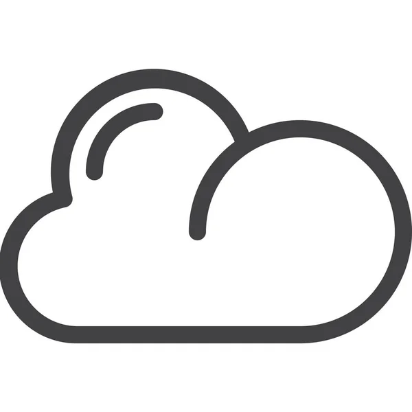 Cloud Outline Icono Envío Entrega Cumplimiento Estilo Outline — Archivo Imágenes Vectoriales