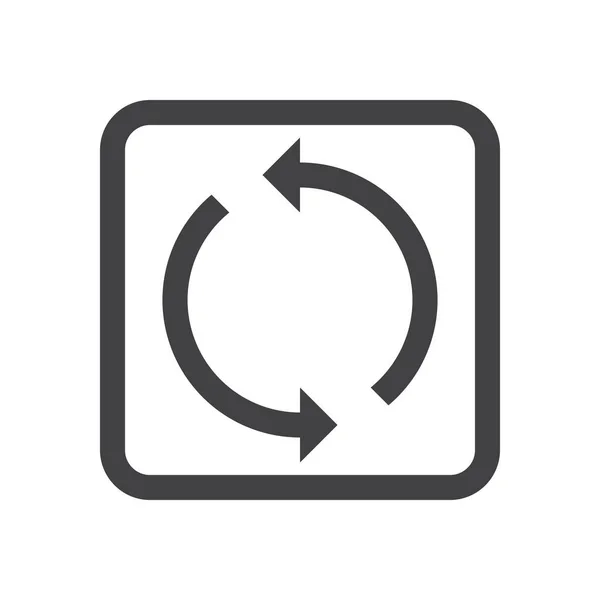 Backup Refresh Reload Symbol Outline Stil — Stockvektor