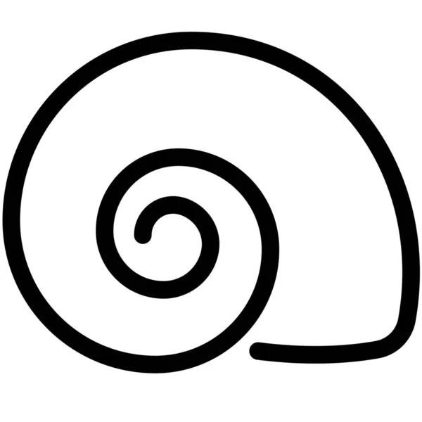 Maison Nautilus Shell Icône Dans Style Contour — Image vectorielle