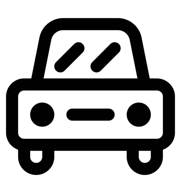 Auto Rijden Taxi Pictogram Outline Stijl — Stockvector