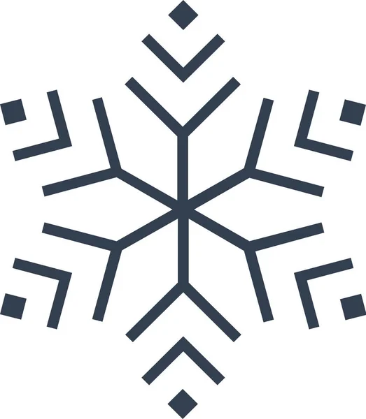 Vánoční Vločka Geometrická Ikona Stylu Osnovy — Stockový vektor