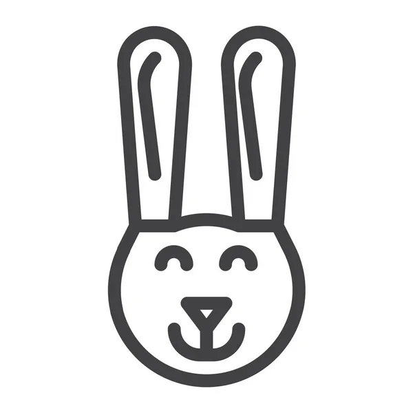 Tavşanyüz Yaban Tavşanı Simgesi Taslak Biçiminde — Stok Vektör