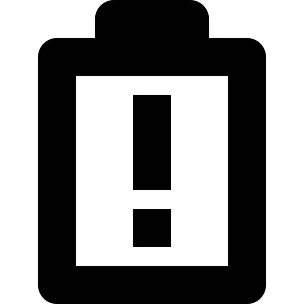Icône Batterie Mobile Alerte Dans Style Outline — Image vectorielle