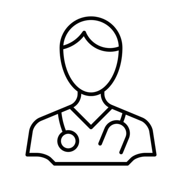 Compte Avatar Médecin Icône Dans Style Outline — Image vectorielle