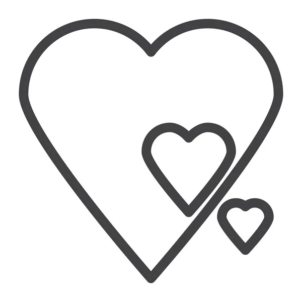 Favorite Heart Love Icon Outline Style — Stock Vector