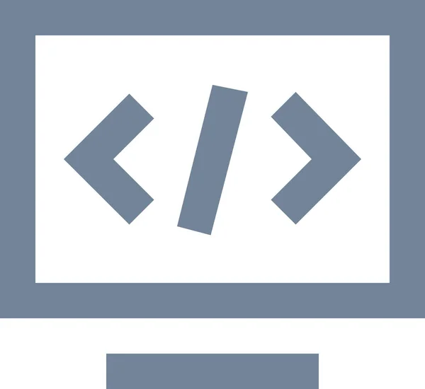 Code Developer Frelance Icon Solid Style — Stock Vector