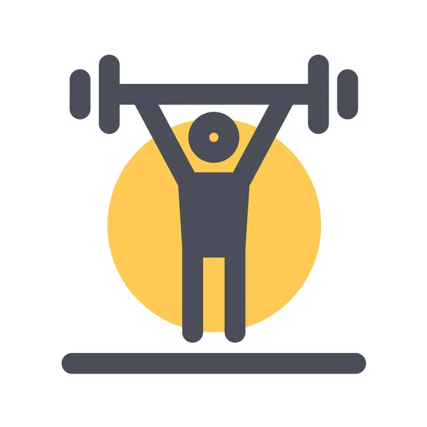 Activity Exercise Fitness Icon Filled Outline Style — Stock Vector