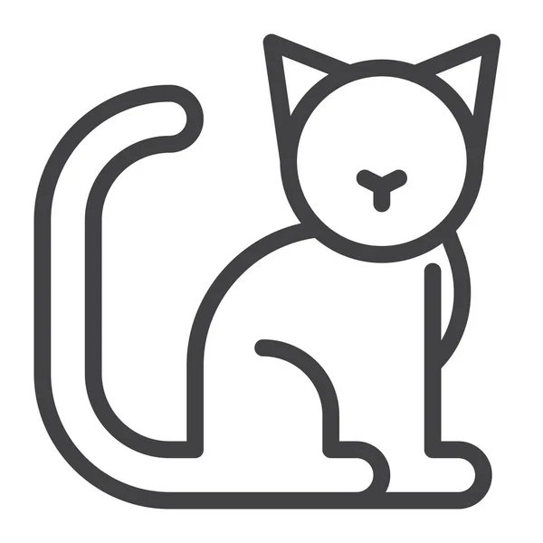 Animal Gato Gatito Icono — Vector de stock