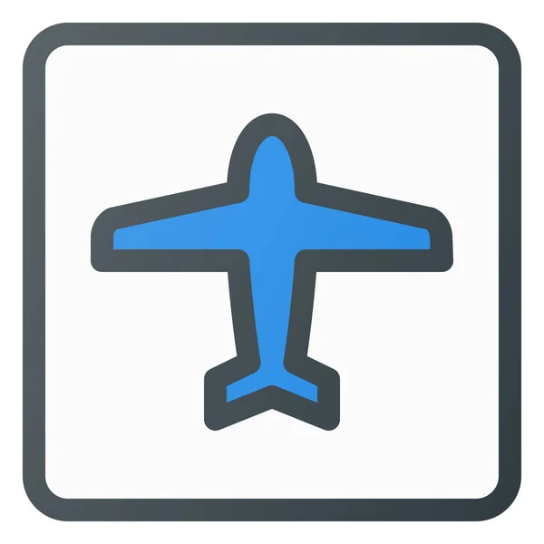 Airport Plane Security Icon Filled Outline Style — Stock Vector