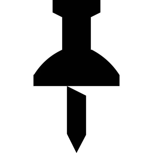 Map Marker Pin Symbol Solid Stil — Stockvektor