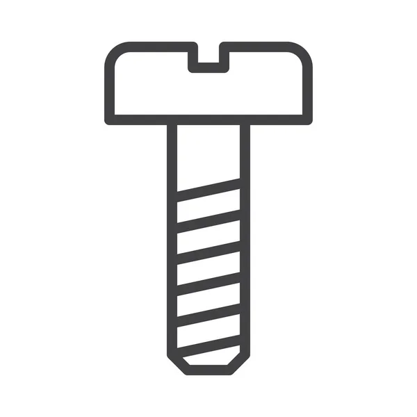 Schroef Schroef Pictogram Gereedschap Constructie Categorie — Stockvector