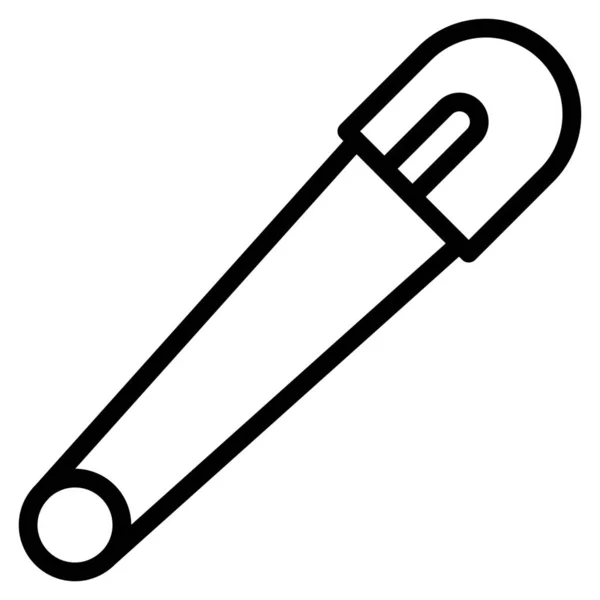 Baby Nadelstift Symbol Outline Stil — Stockvektor