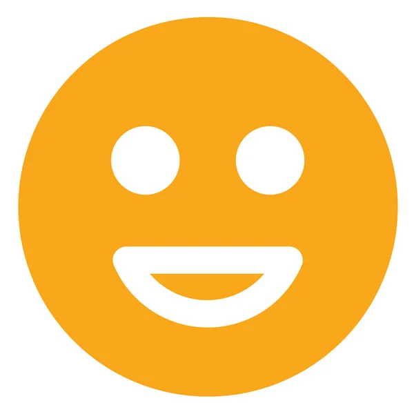 Emoji Cara Sonriente Icono Estilo Sólido — Archivo Imágenes Vectoriales