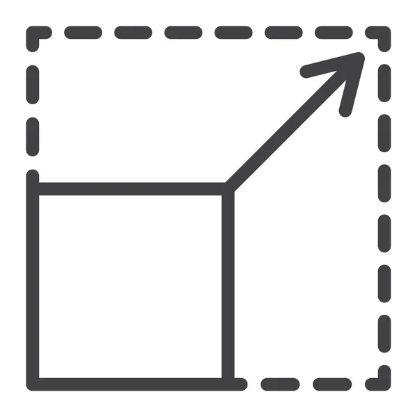 Arrow Corners Scalability Icon — Stok Vektör