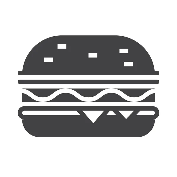 Beef Brot Burger Ikone — Stockvektor