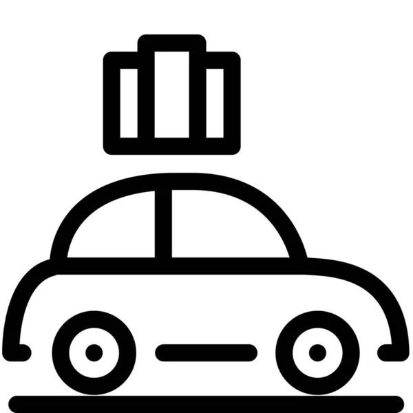 Car Road Travel Icon Outline Style — 스톡 벡터