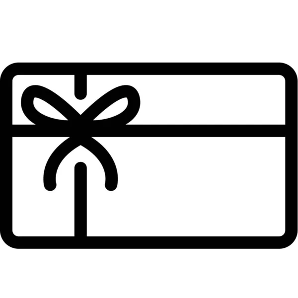 Carte Cadeau Enveloppe Icône Dans Style Outline — Image vectorielle