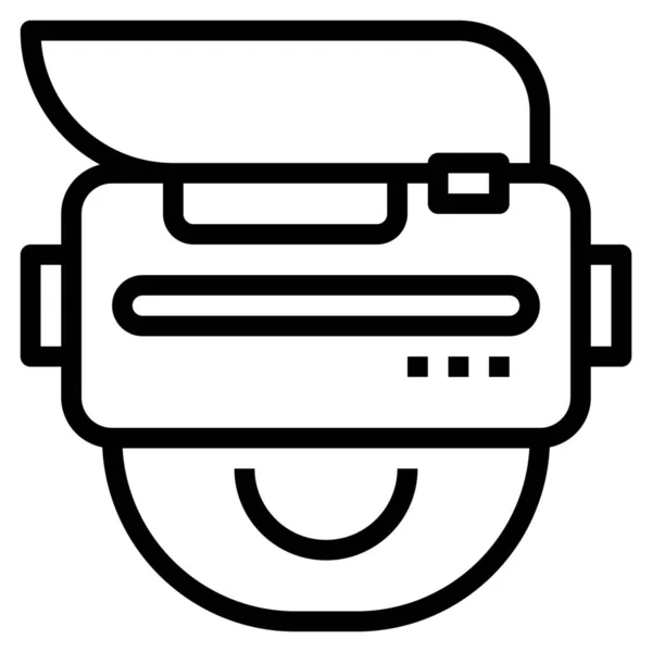 Gafas Juego Icono Realidad Estilo Esquema — Vector de stock