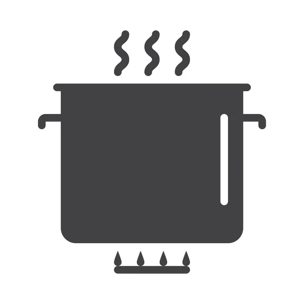 Газовая Горячая Кухня Икона Категории Продукты Питания Напитки — стоковый вектор