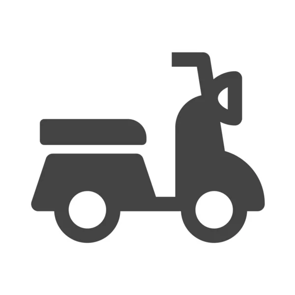 Auto Bicicleta Icono Coche Estilo Sólido — Vector de stock