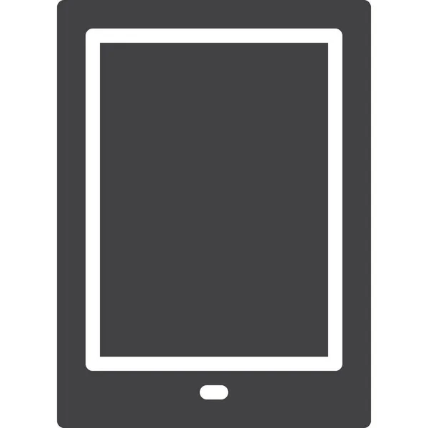 Иконка Мобильного Устройства Твердом Стиле — стоковый вектор