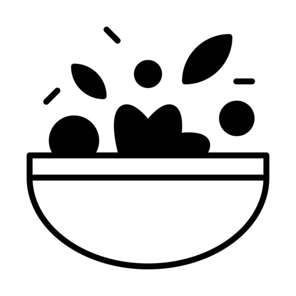 Comida Saludable Icono Lechuga Estilo Sólido — Vector de stock