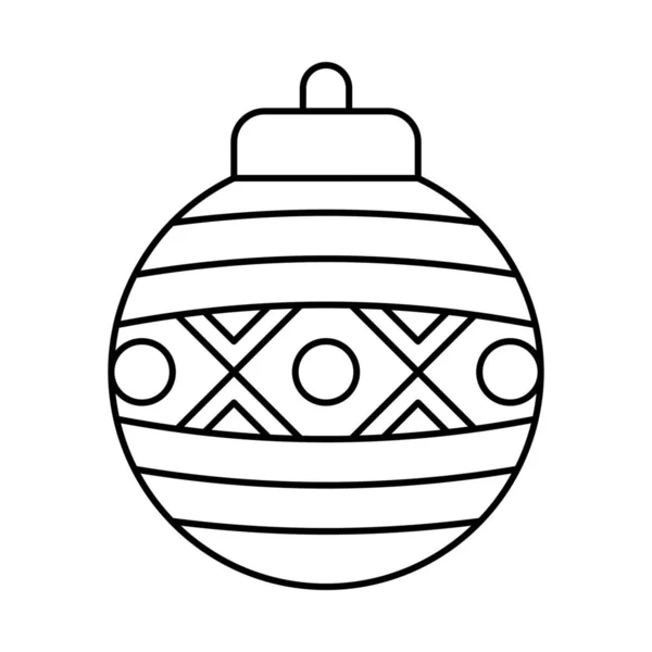 Świąteczne Dekoracje Świąteczne Ikona Stylu Zarys — Wektor stockowy