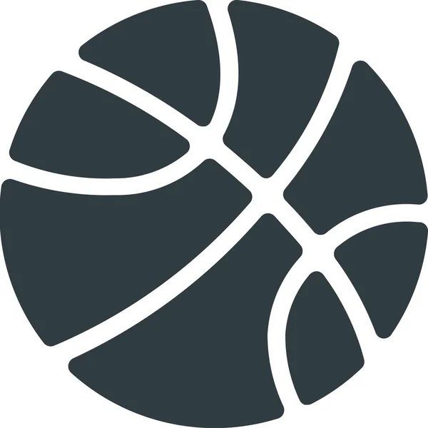 Icono Deportivo Idoneidad Del Baloncesto Estilo Sólido — Vector de stock