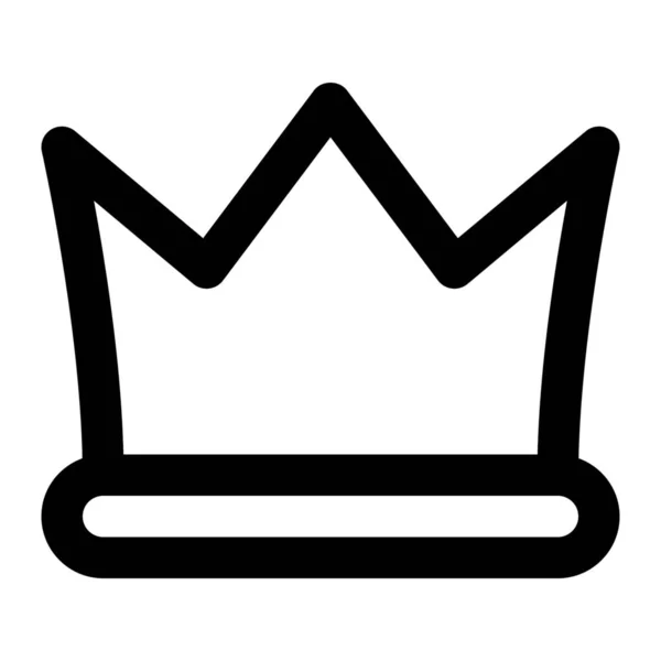 Avard Crown King Ikone Outline Stil — Stockvektor