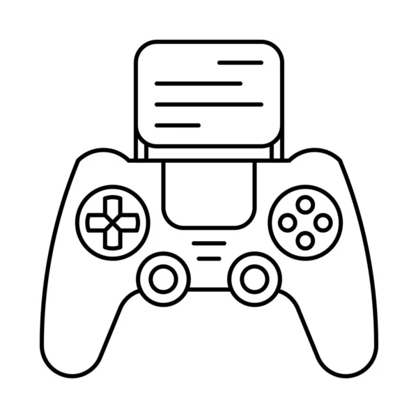 Ícone Jogo Controle Console Estilo Esboço — Vetor de Stock