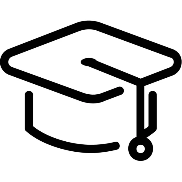 Cap Degree Ecuicon Outline Style — 스톡 벡터