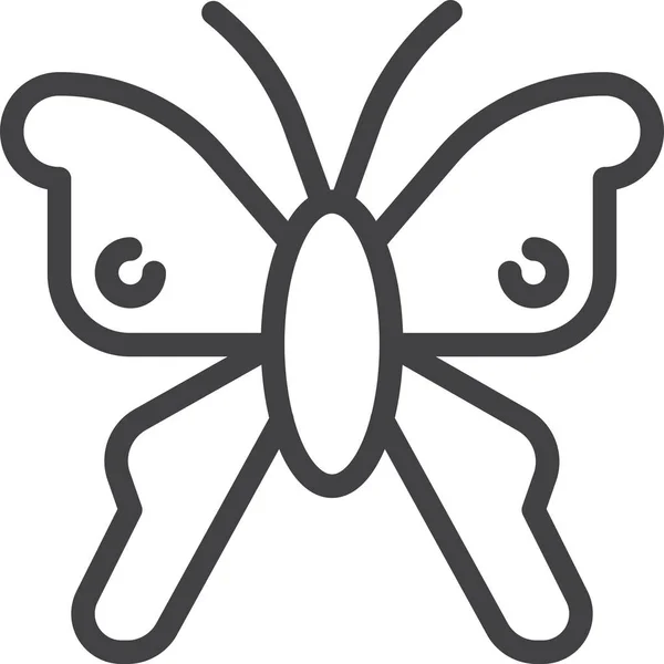 Значок Метелика Комах Метеликів Стилі Контур — стоковий вектор