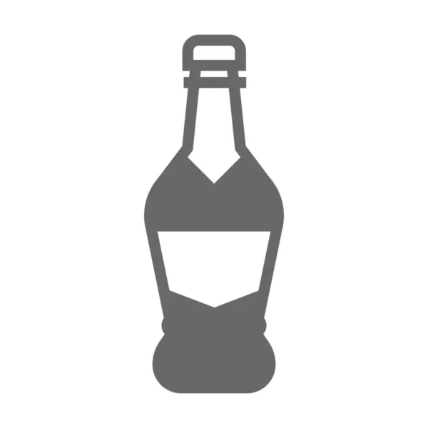 Икона Напитка Бутылка Напитка Твердом Стиле — стоковый вектор