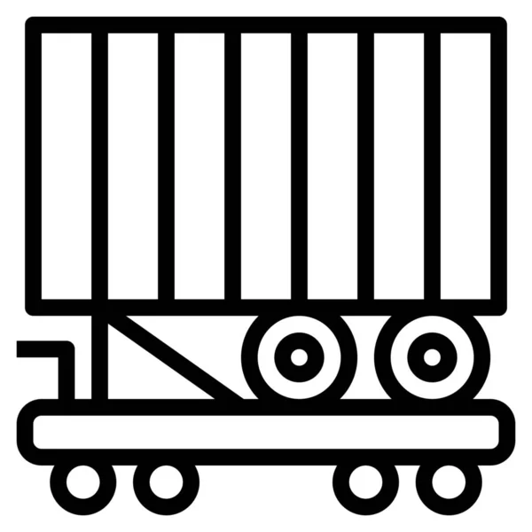 Zurück Container Internationales Symbol Outline Stil — Stockvektor