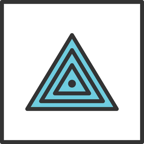 Abstraktes Auge Geometrisches Symbol Flachen Stil — Stockvektor