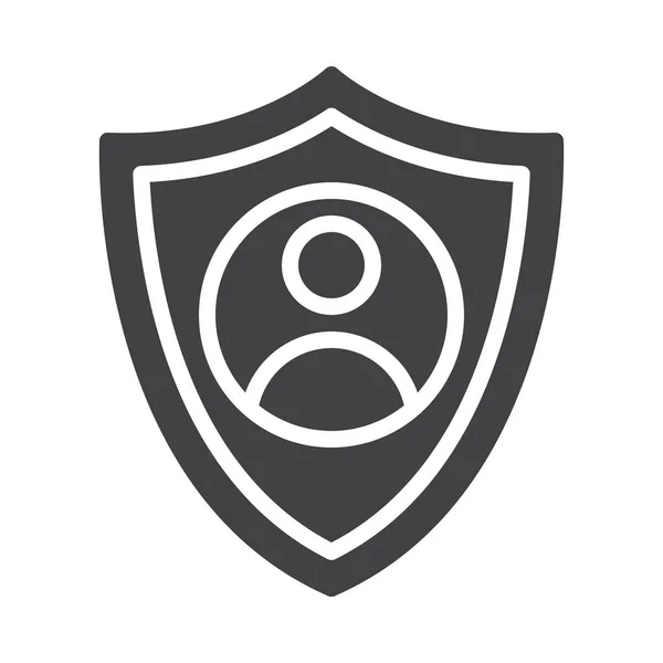 Account Icona Profilo Privato Nella Categoria Assicurazioni Sicurezza — Vettoriale Stock