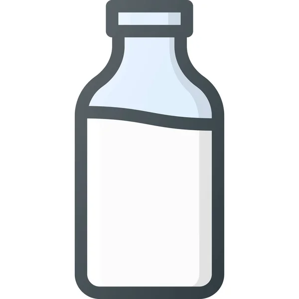 Buttle Drink Milk Icon Filled Outline Style - Stok Vektor