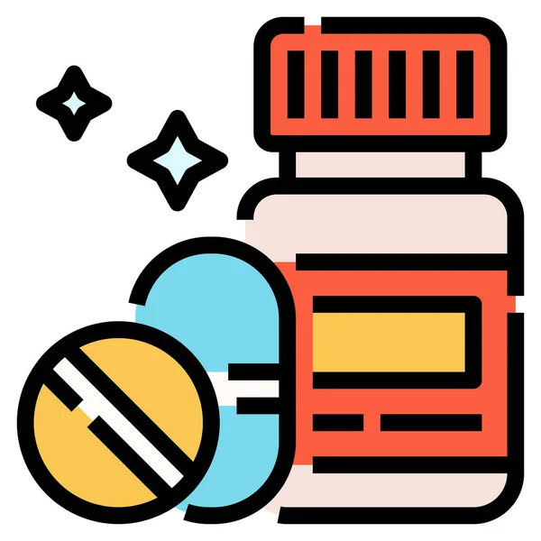 Capsule Drugs Nutrition Icon — Stock Vector