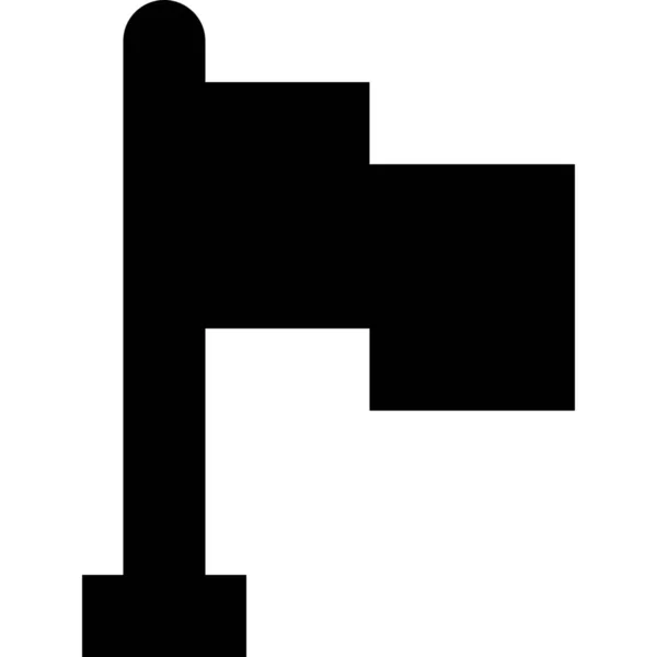 Значок Командної Роботи Прапора Суцільному Стилі — стоковий вектор