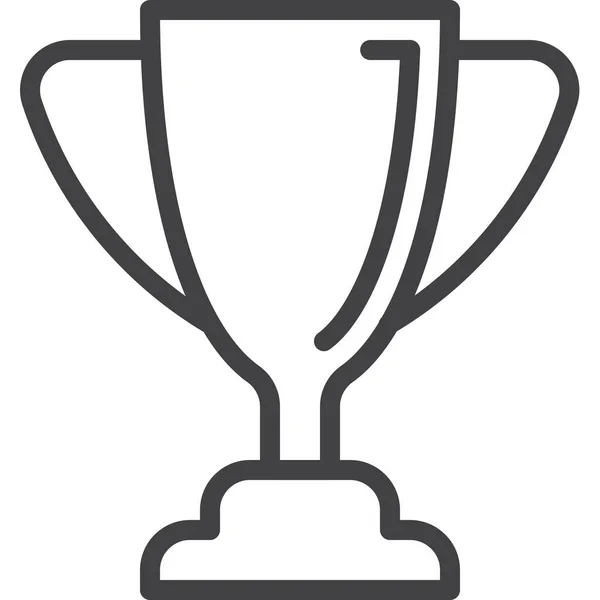 Pokal Ikone Outline Stil — Stockvektor