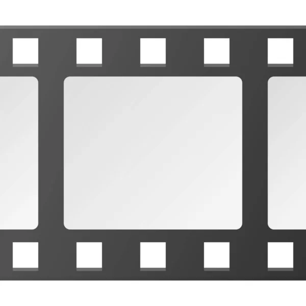 Clip Film Media Icoon Platte Stijl — Stockvector