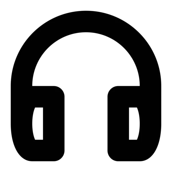 Freisprechendes Kopfhörer Headset Symbol Outline Stil — Stockvektor