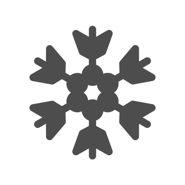 Vánoční Ikona Zmrazení Studena Jednolitém Stylu — Stockový vektor