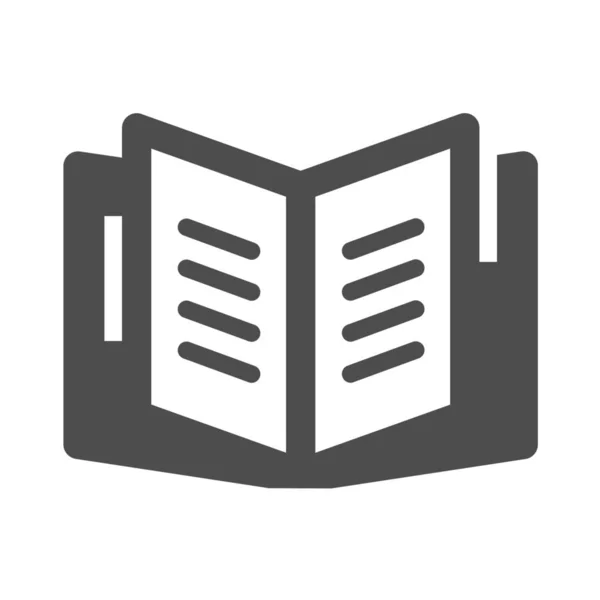 Libro Educación Biblioteca Icono Estilo Sólido — Vector de stock