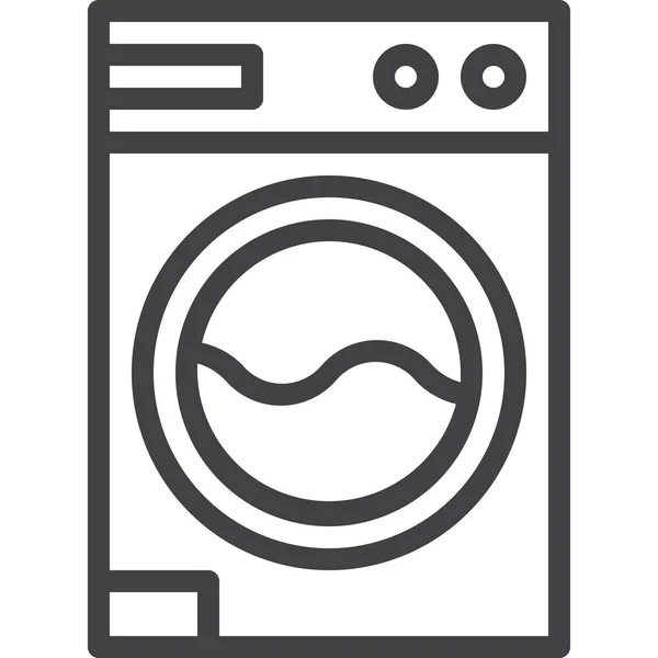 Ícone Máquina Lavanderia Doméstica Estilo Esboço —  Vetores de Stock