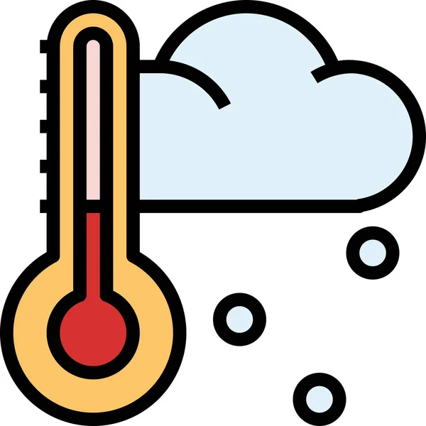 Frost0A Icono Nieve Naturaleza Estilo Contorno Lleno — Archivo Imágenes Vectoriales